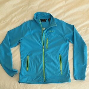 Marmot Sky Blue Jacket with Lime Details